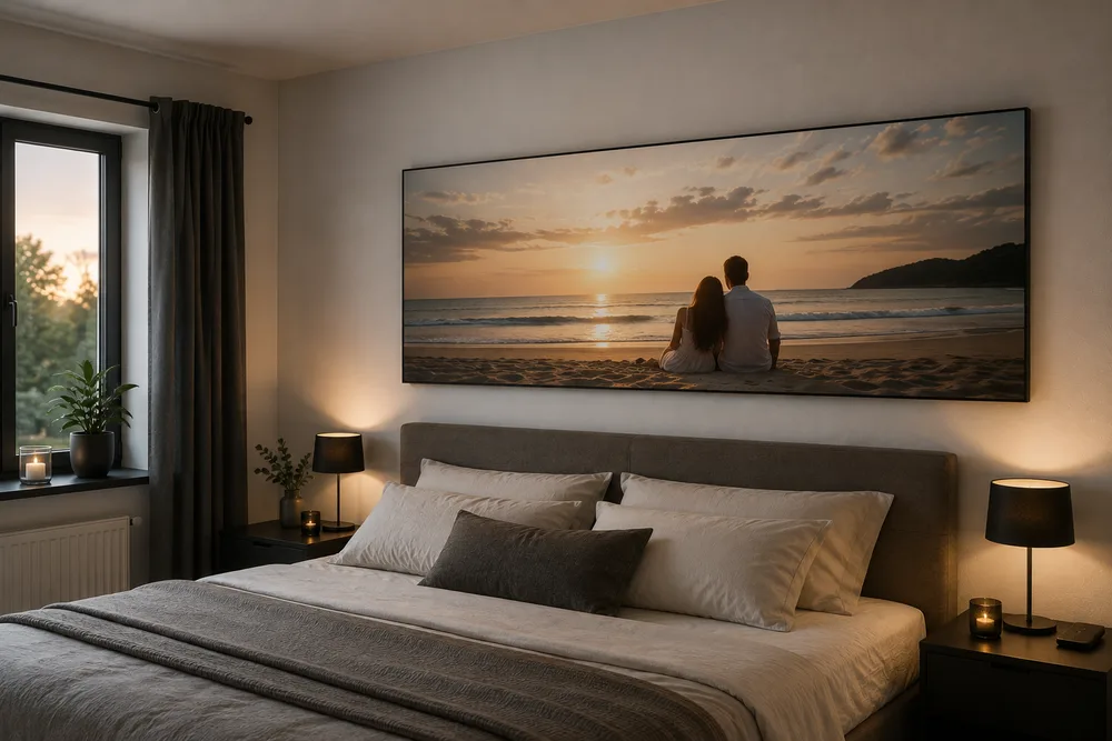 Akustikbild über dem Bett